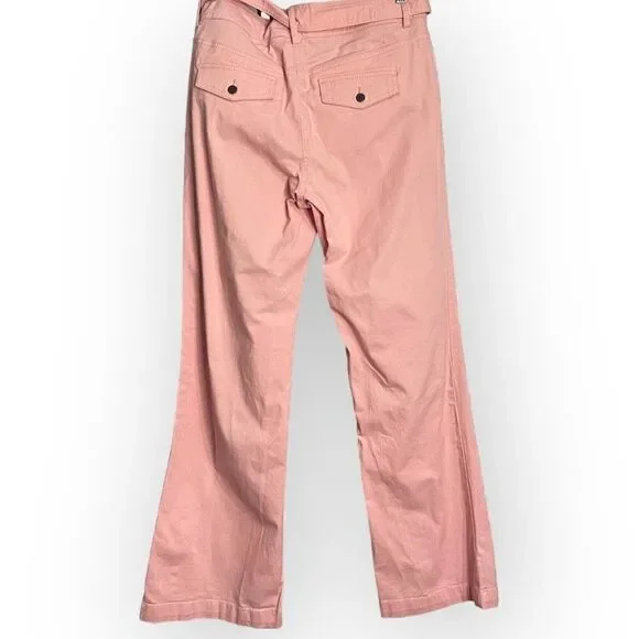 Tommy Hilfiger Belted Straight Leg Pants Womens 10 Pockets Y2K Barbiecore Casual - Picture 5 of 14